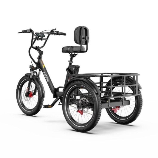 Triciclo eléctrico OneSport OT30 PRO plegable 500 W 48 V 18 Ah negro