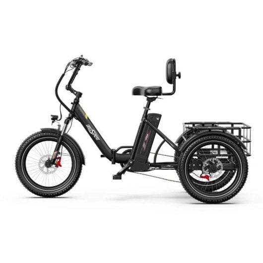 Triciclo eléctrico OneSport OT30 PRO plegable 500 W 48 V 18 Ah negro