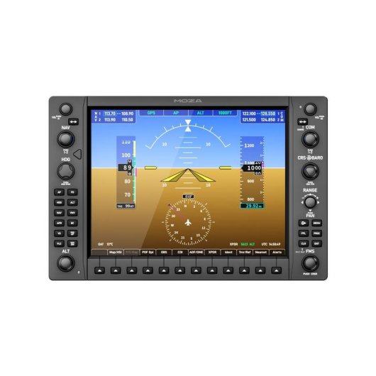 Panel de instrumentos Moza Racing MGX1000 de 10,4" USB para simulación de vuelo