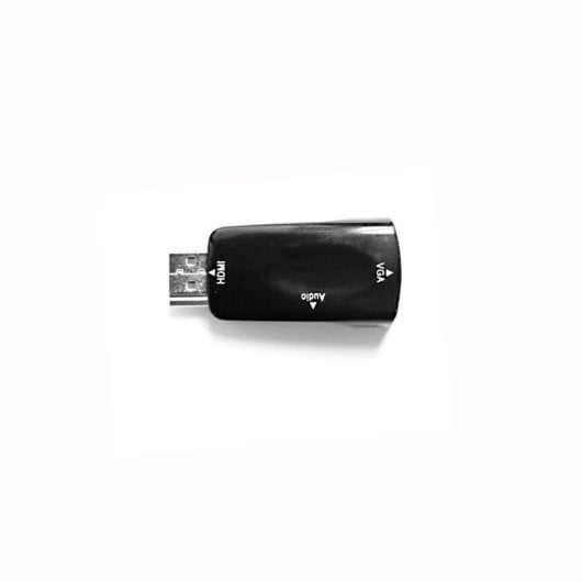 Adaptateur EKON HDMI vers VGA noir Jack 3,5 mm