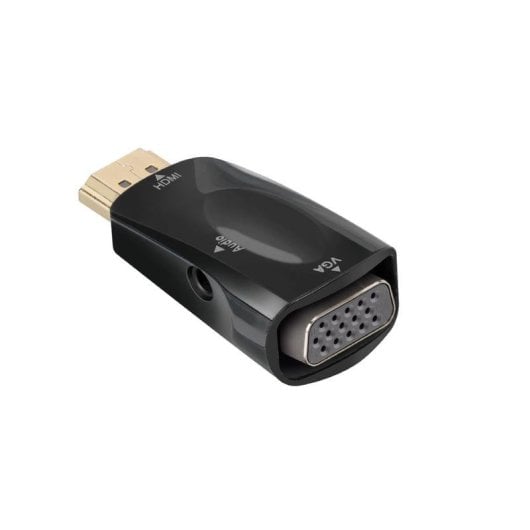 Adaptateur EKON HDMI vers VGA noir Jack 3,5 mm