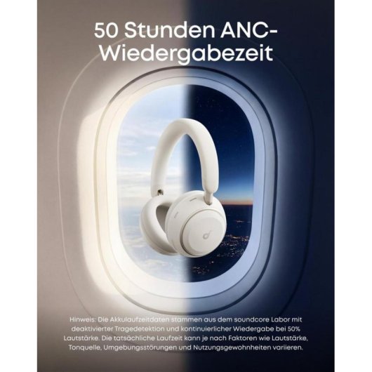 Auriculares Soundcore Space 2 inalámbricos Bluetooth con cancelación de ruido blancos