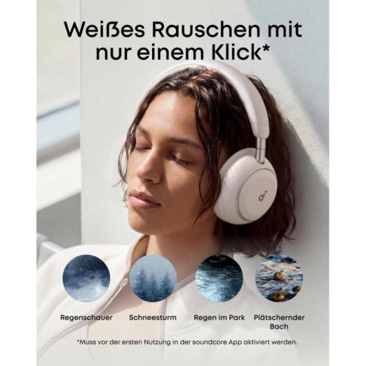 Auriculares Soundcore Space 2 inalámbricos Bluetooth con cancelación de ruido blancos