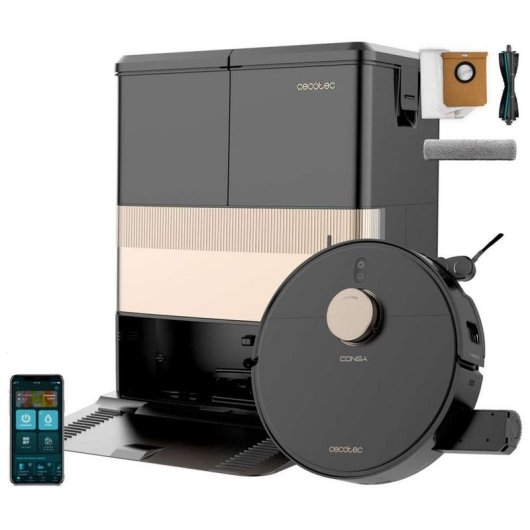 Robot aspirateur laveur Cecotec Conga R500 vidage automatique, laser 25.000 Pa