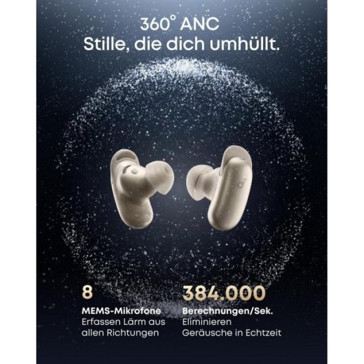 Auriculares Soundcore Liberty 5 Pro Max Bluetooth con cancelación de ruido, oro