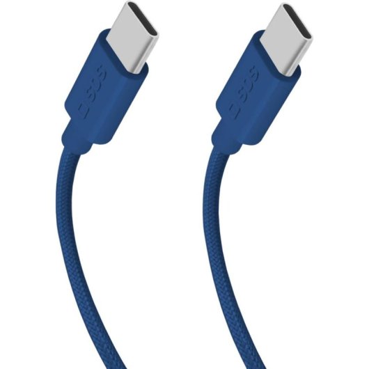 Cable USB-C SBS TECABLETISSUETCCB 1,5 m Bleu