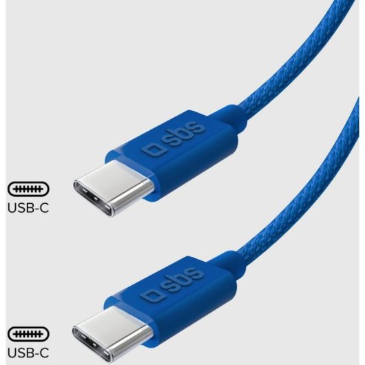 Cable USB-C SBS TECABLETISSUETCCB 1,5 m Bleu