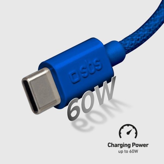 Cable USB-C SBS TECABLETISSUETCCB 1,5 m Bleu