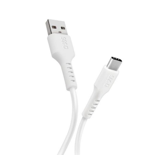 Kabel USB SBS TECABLEMICROC10W 1 m USB A USB C Schnellladen