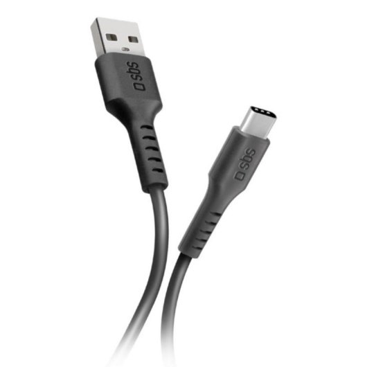 Cable USB SBS USB 2.0 USB-A a USB-C 1 m negro transferencia rápida