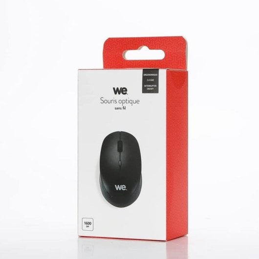Souris WE WESOURSFILN sans fil 2,4 GHz 1600 DPI noire 3 boutons