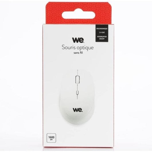 Souris sans fil WE USB 2,4 GHz 800/1200/1600 DPI blanche