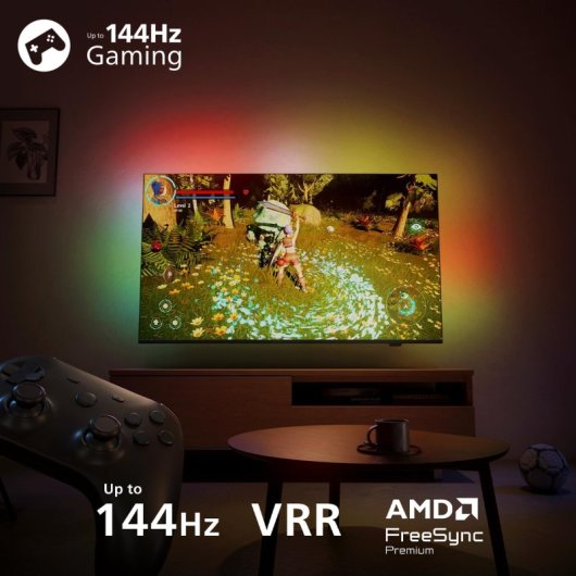 TV Philips QLED 65PQS9001 65 pouces 4K 120Hz Smart TV TITAN OS Dolby Vision Ambilight