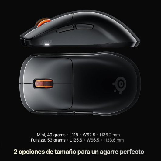 Mouse SteelSeries Sensei Pro Mini wireless 8K nero, 49 g, 6 tasti