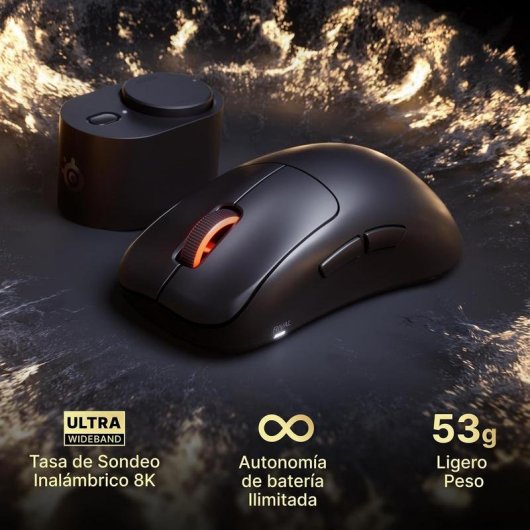 Mouse SteelSeries Rival Pro wireless 42.000 DPI nero 8.000 Hz 6 tasti