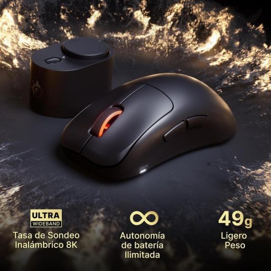 Mouse SteelSeries Rival Pro Mini wireless 42.000 DPI nero 8K 6 tasti