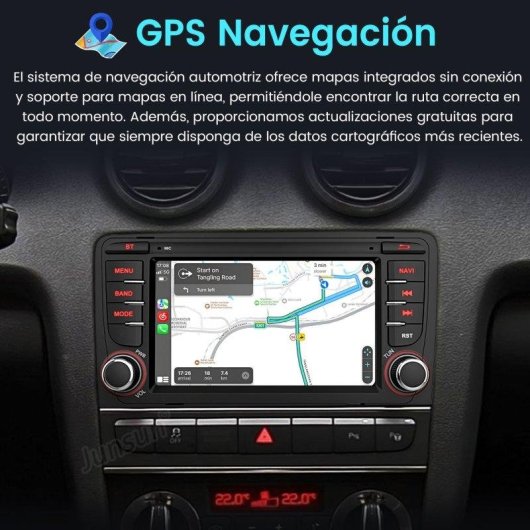 Autoradio JUNSUN Audi A3 RS3 8P 7 Zoll Android 15 2 GB/64 GB