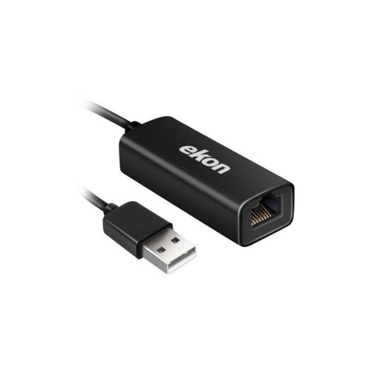 Hub Ekon 1 port USB 2.0 vers RJ-45 ECITUSBLANK noir