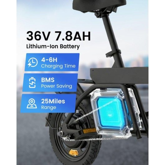 Bicicleta Eléctrica Plegable Regalangel B20 Mini 500 W 36 V 14"