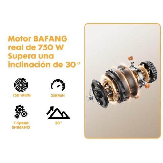 Bicicleta Eléctrica Bodywel F20 PRO Motor 500 W Batería 48 V 20 Ah Neumáticos 20"