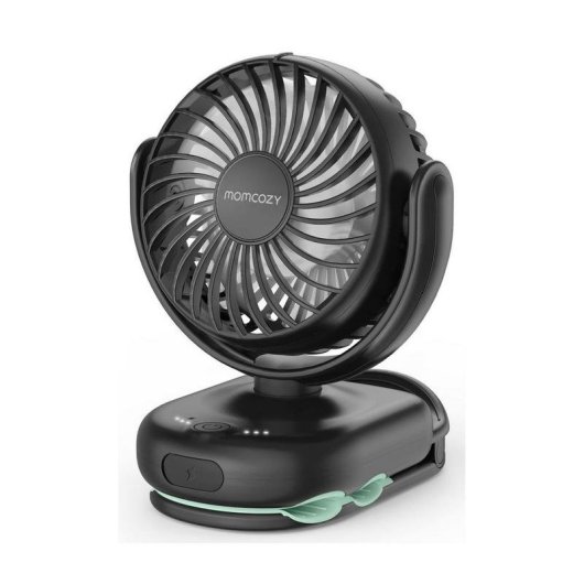 Tragbarer Momcozy Ventilator 8000 mAh, 4 Stufen und flexibles Stativ