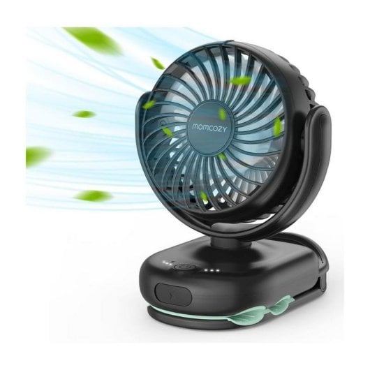 Tragbarer Momcozy Ventilator 8000 mAh, 4 Stufen und flexibles Stativ
