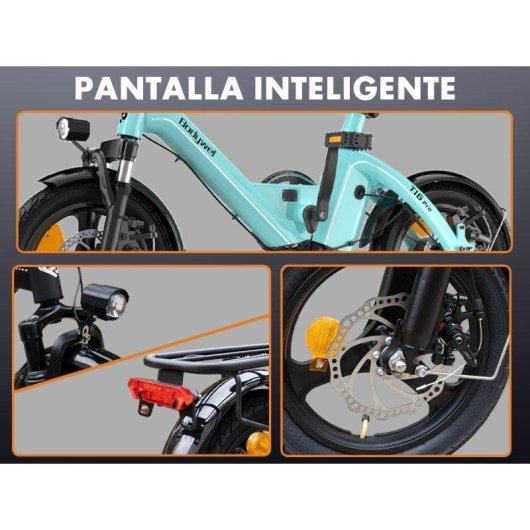 Bicicleta Eléctrica Bodywel T16 Pro 250 W 36 V 10 Ah Plegable 14" Azul