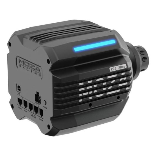 Base de volante Moza R16 Ultra de transmisión directa 16 Nm RGB negra