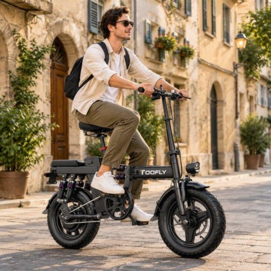 Bicicleta eléctrica plegable Toofly GE5 250 W 48 V 15 Ah urbana 14"