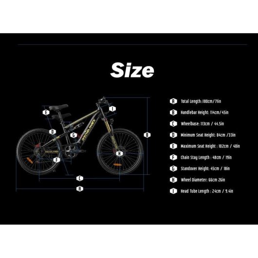 Elektrofahrrad RZOGUWEX RX700 500W 48V 17,5Ah Offroad 26 Zoll