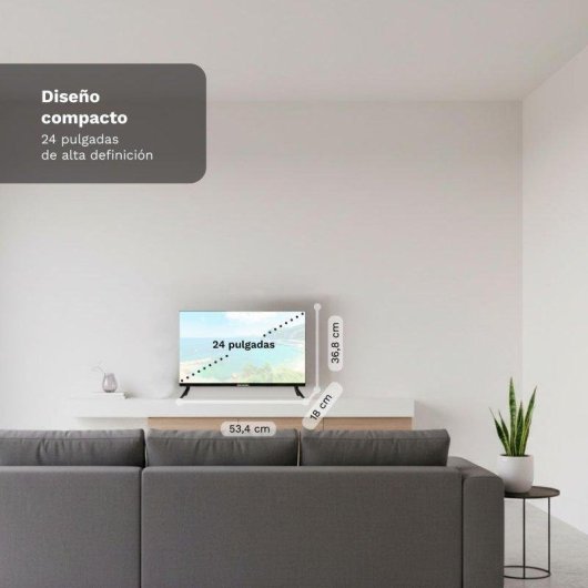 TV Grunkel LED LED-246WB12V 24" HD Smart TV WebOS Entrada 12 V