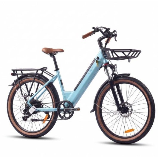 Bicicleta eléctrica urbana Kaisda K601 250 W 576 Wh 26" Shimano 7 velocidades