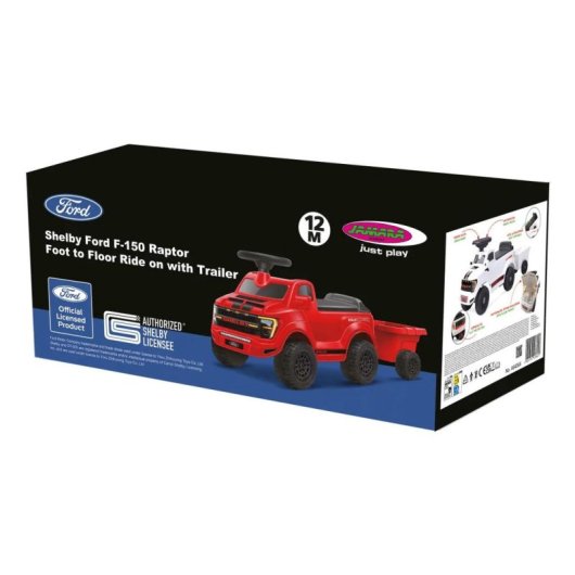 Correpasillos JAMARA Shelby Ford F-150 Raptor con remolque negro y blanco