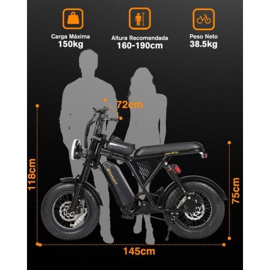 Bicicleta Eléctrica Bodywel M16 Pro 500W 48V 15Ah 16"