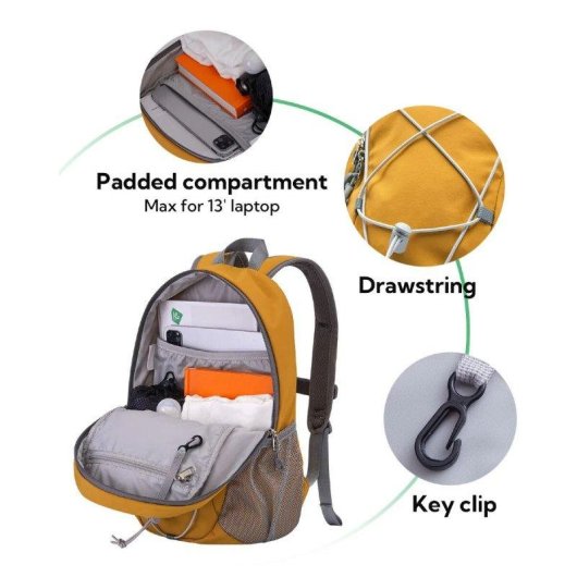 Sac a dos Waterfly FantasyStar 12 L jaune resistant a l'eau