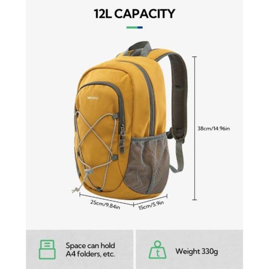 Sac a dos Waterfly FantasyStar 12 L jaune resistant a l'eau