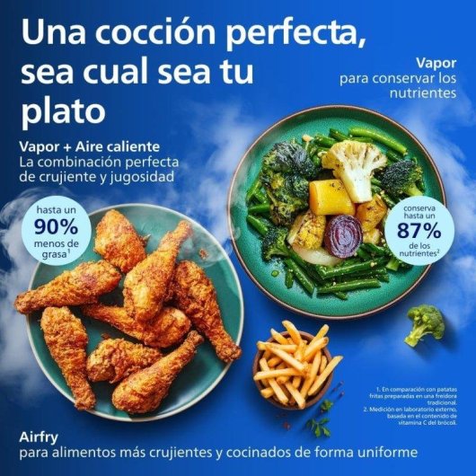 Freidora de Aire Philips Airfryer Serie 5000 NA540/00 7,2L 2000W con Vapor y Limpieza Automática