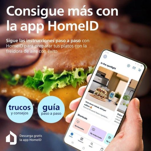 Freidora de Aire Philips Airfryer Serie 5000 NA540/00 7,2L 2000W con Vapor y Limpieza Automática