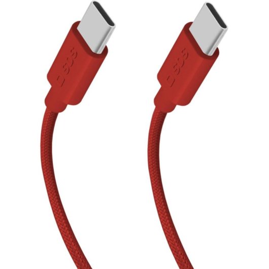 Cable USB-C a USB-C SBS 1,5 m USB 2.0 0,48 Gbit/s Rojo