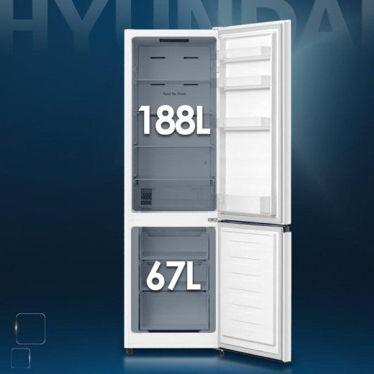 Frigorífico Combi Hyundai HC185500ENF No Frost 179,7cm 255L E Blanco