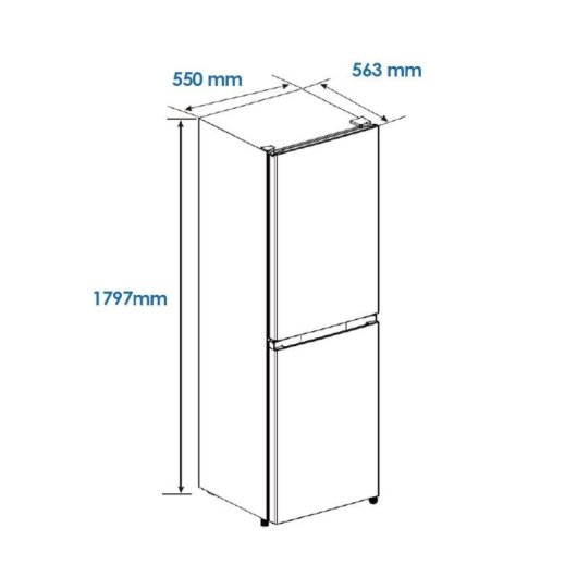 Frigorífico Combi Hyundai HC185500ENF No Frost 179,7cm 255L E Blanco