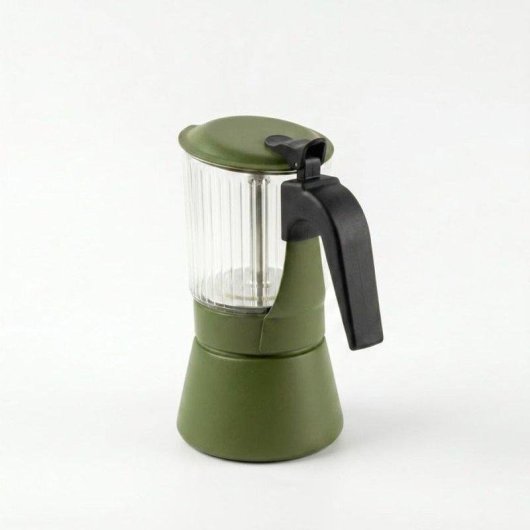 Cafetera italiana Inoxibar De Fuego 6 tazas 240 ml verde con válvula de seguridad