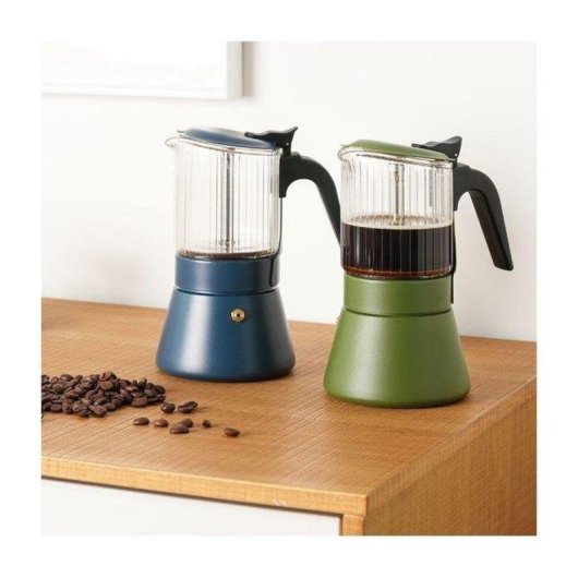 Cafetera italiana Inoxibar De Fuego 6 tazas 240 ml verde con válvula de seguridad