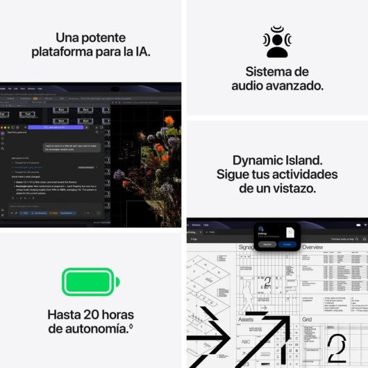 Apple MacBook Pro PROLED XDR Táctil 14" M5 Max 18 núcleos 36GB 2TB SSD GPU 32 núcleos Plata