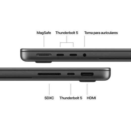 Apple MacBook Pro PROLED XDR Táctil 14" M5 Max 18 núcleos 36 GB 2 TB SSD GPU 32 núcleos negro espacial