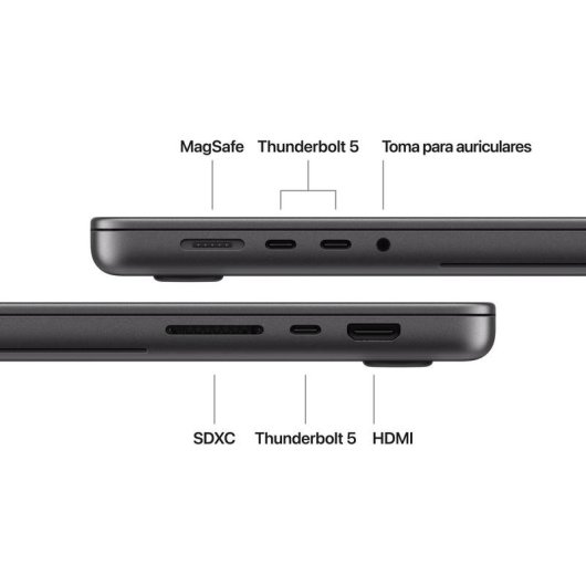Apple MacBook Pro PROLED XDR Táctil 16" M5 Pro 18 núcleos 48GB 1TB SSD 20 núcleos Negro espacial