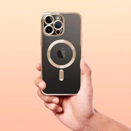 Funda COOL para iPhone 17 Pro Max / 18 Pro Max Magnética Borde Dorado