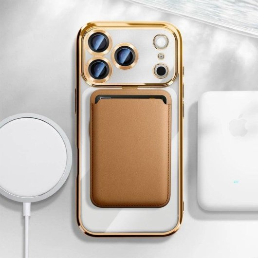 Funda COOL para iPhone 17 Pro Max / 18 Pro Max Magnética Borde Dorado