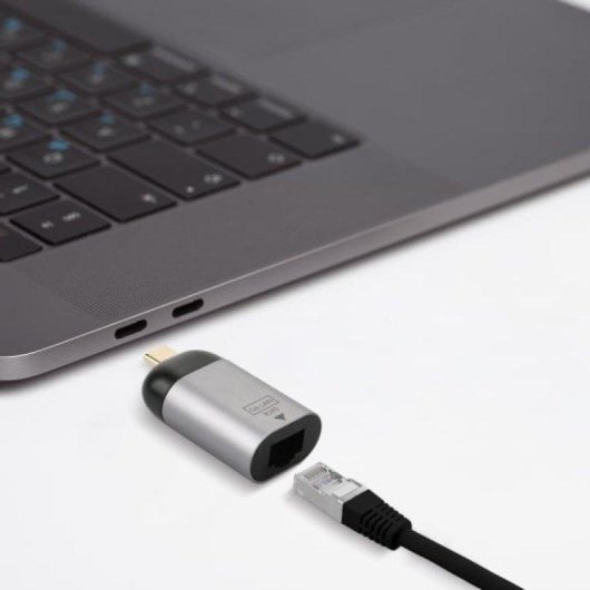 Adaptateur TnB MINITCRJ45 RJ-45 vers USB Type-C Gris