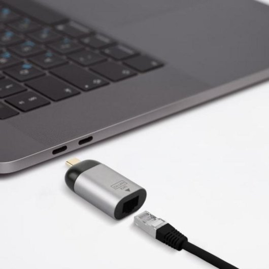 Adaptateur TnB MINITCRJ45 RJ-45 vers USB Type-C Gris